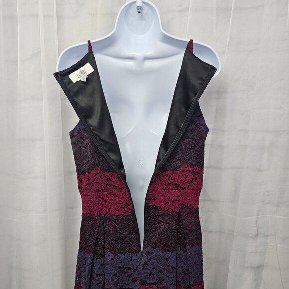 Badgley Mischka Belle Dress Purple Lace Goth Grunge Whimisgoth 12 - Picture 9 of 14